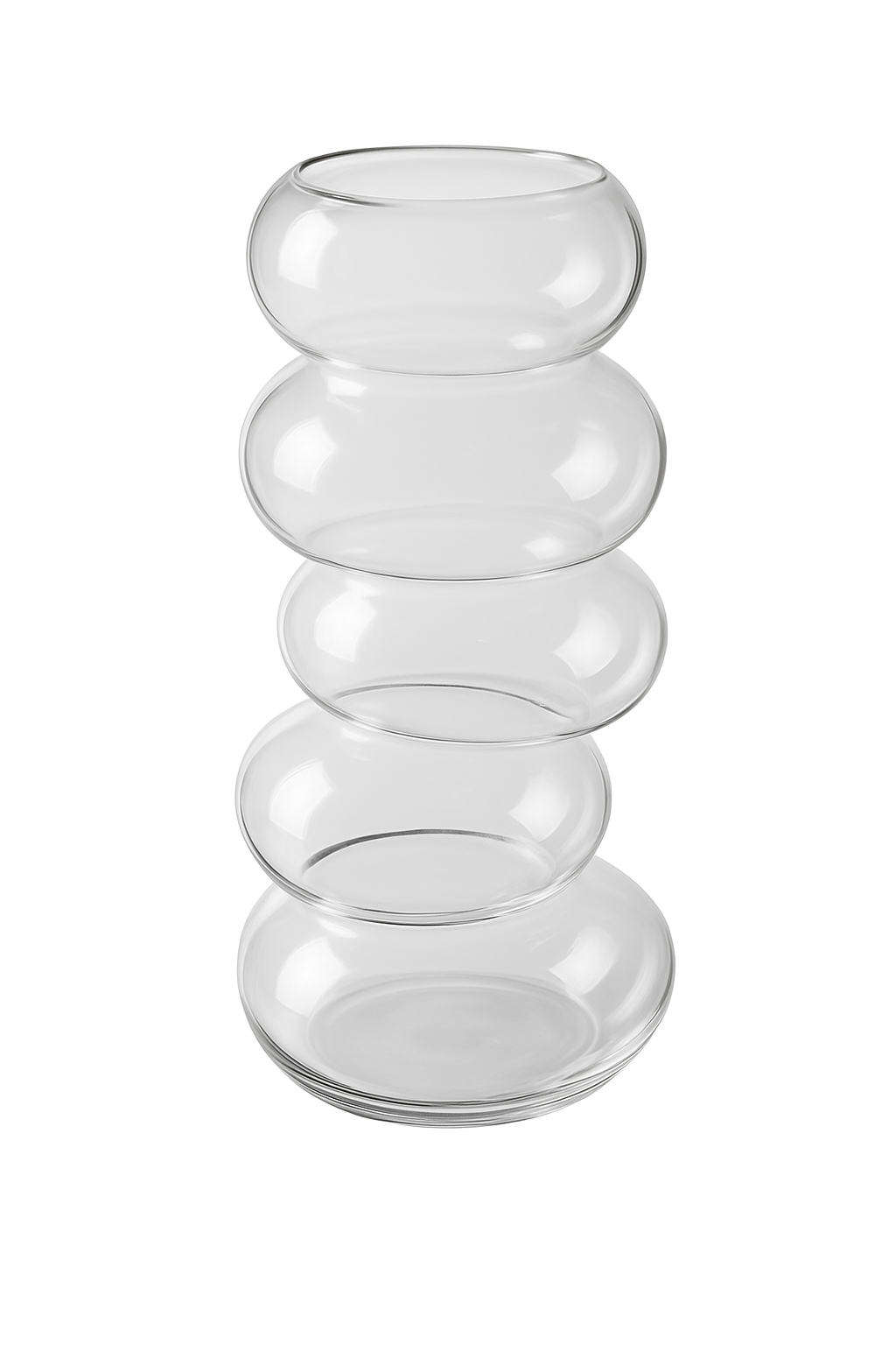 STACKED OVAL RIPPLE VASE