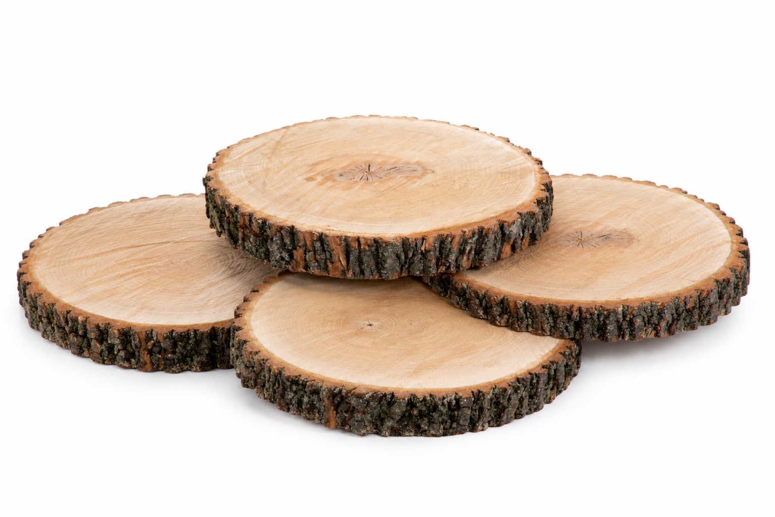 WOOD DISCS, SET OF 4