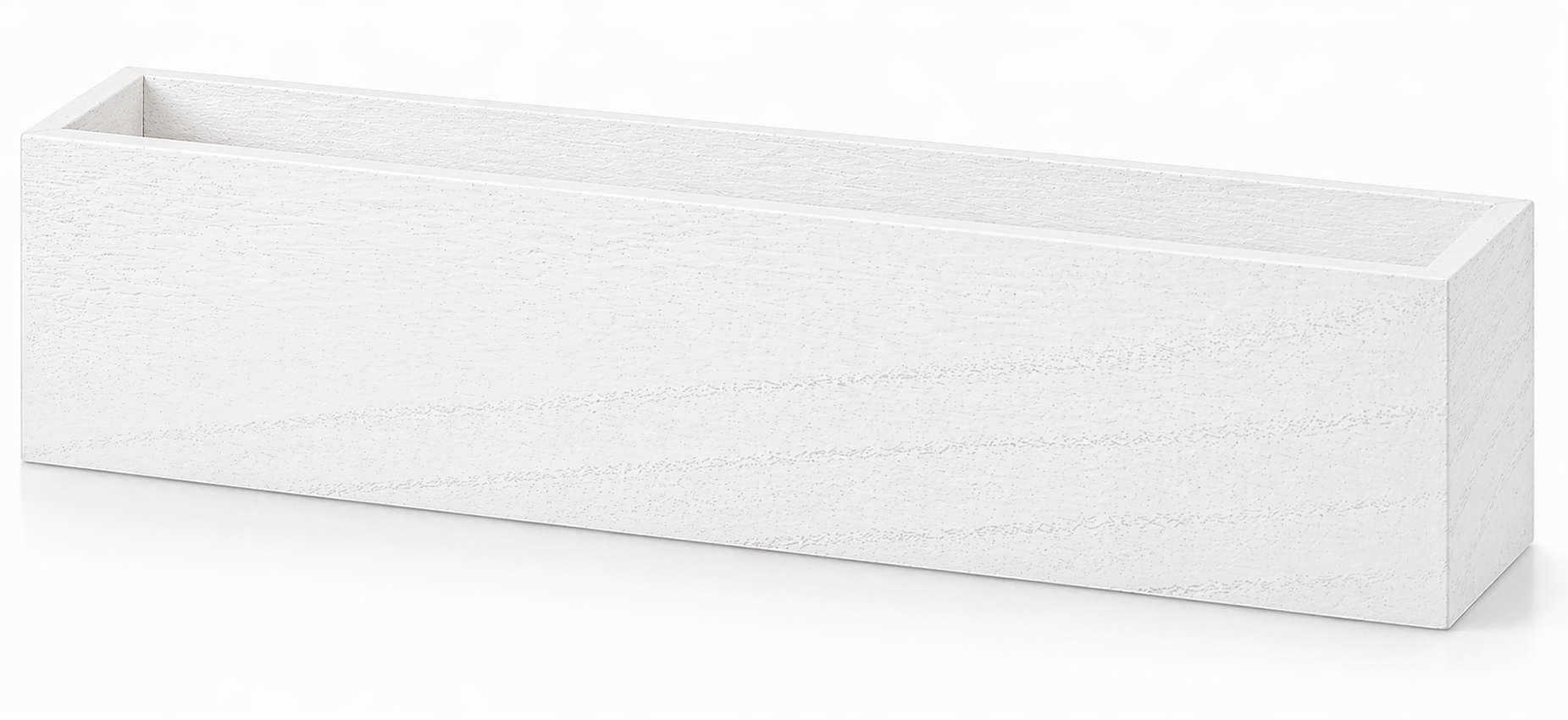 WOODEN FLORAL BOX - 12" × 4" × 4" - White