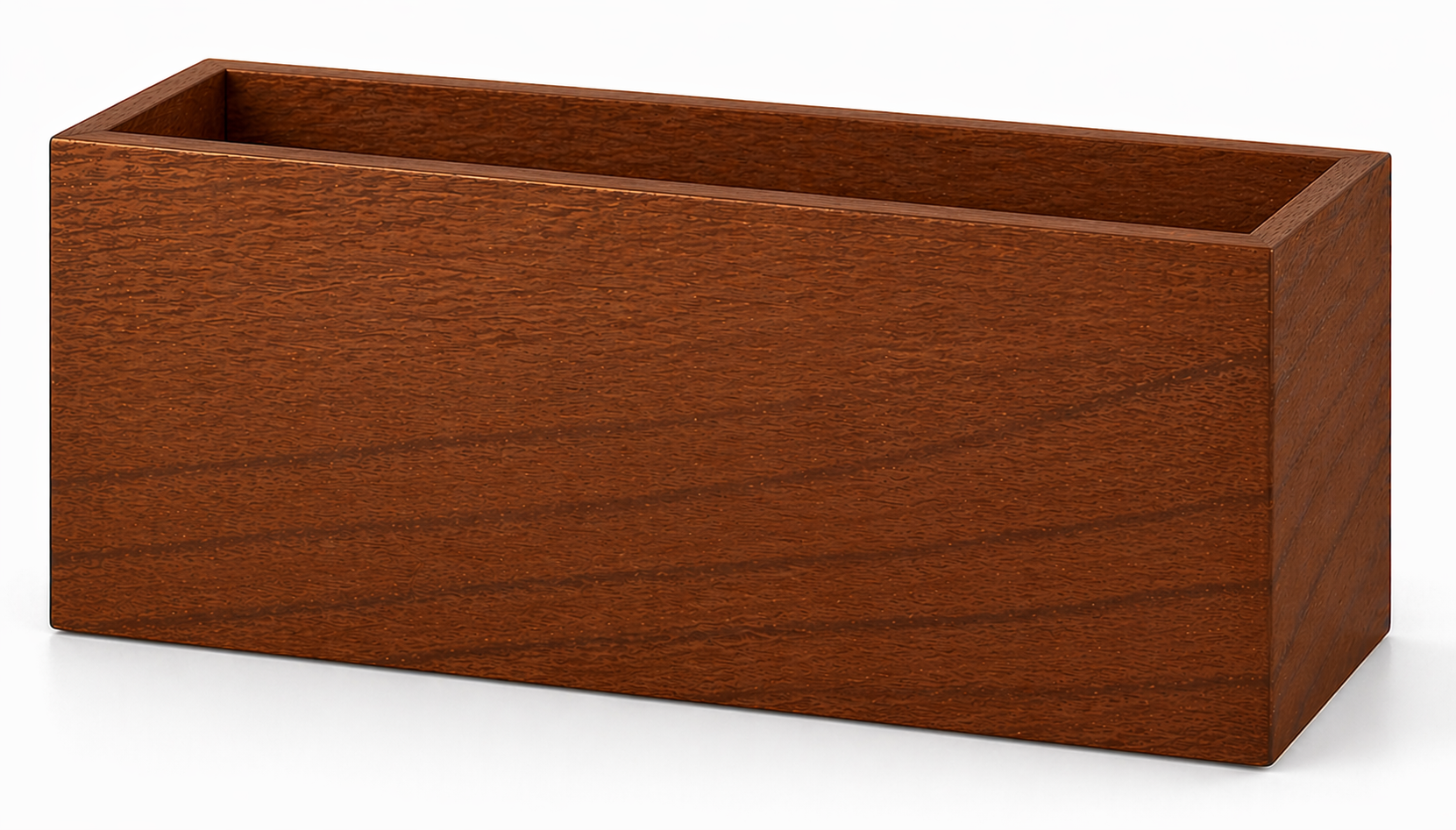 WOODEN FLORAL BOX - 10" × 4" × 6" - Brown
