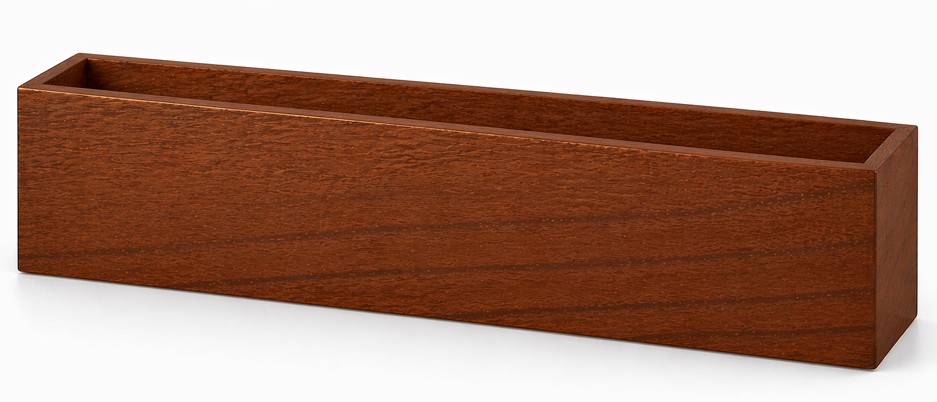 WOODEN FLORAL BOX - 16" × 4" × 6" - Brown