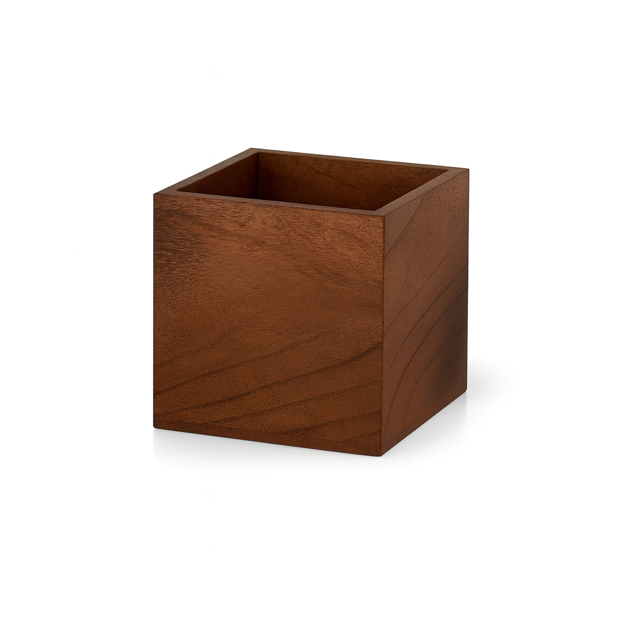 WOODEN FLORAL BOX - 5" × 5" × 5" - Brown