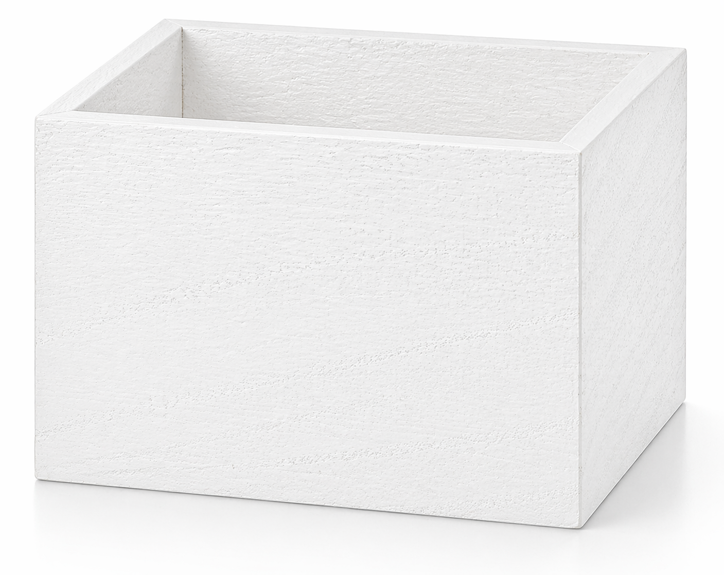 WOODEN FLORAL BOX - 6" × 6" × 4" - White
