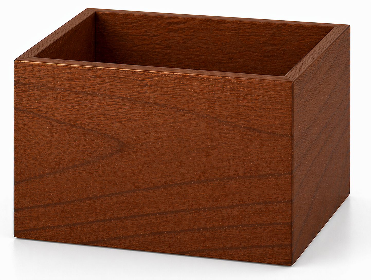 WOODEN FLORAL BOX - 6" × 6" × 4" - Brown