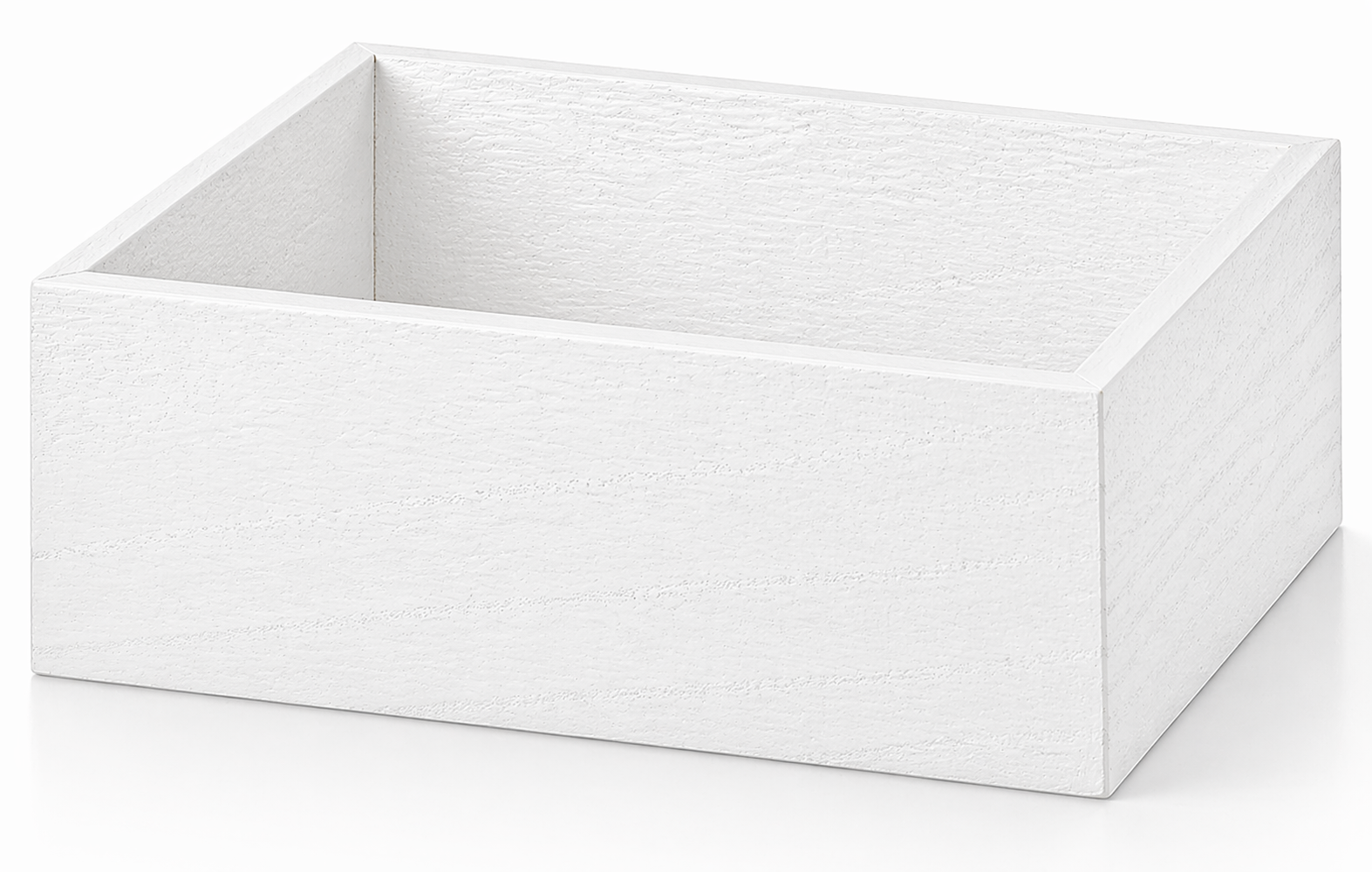 WOODEN FLORAL BOX - 8" × 8" × 4" - White