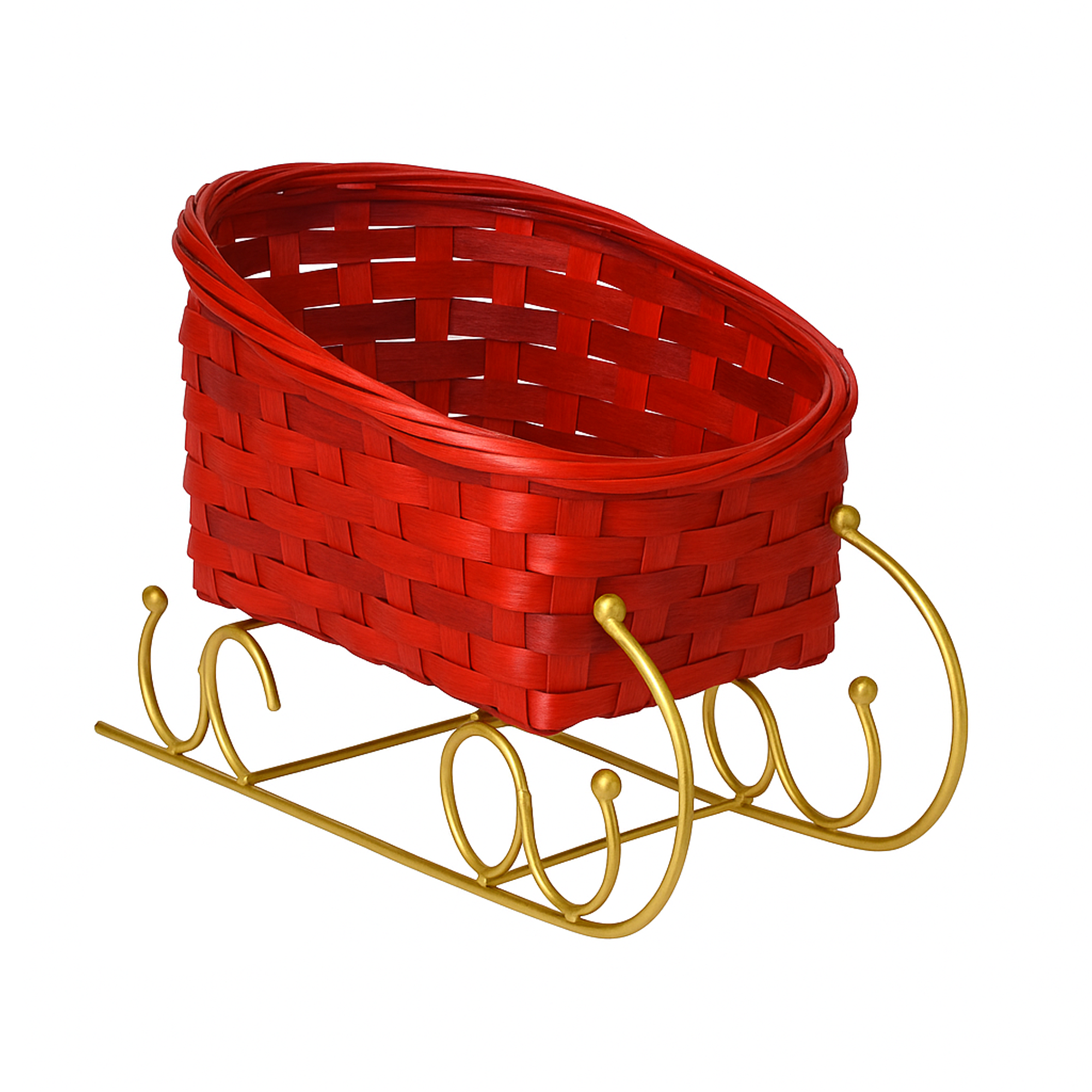 HOLIDAY SLEIGH BASKET WITH LINER